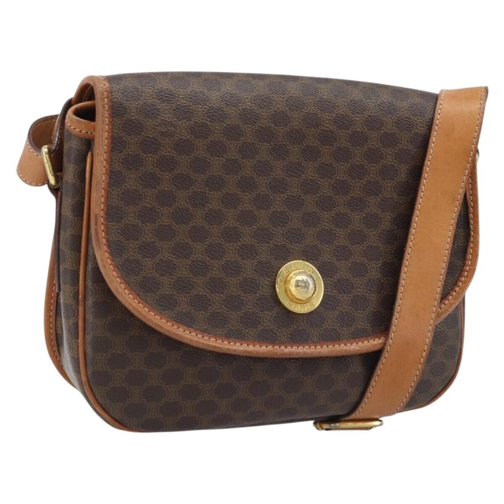 Celine Vintage Macadam Canvas and Leather